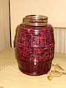 Grapes Fermenting in Jar (Day 3)