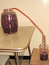 Siphoning Wine into Bottles